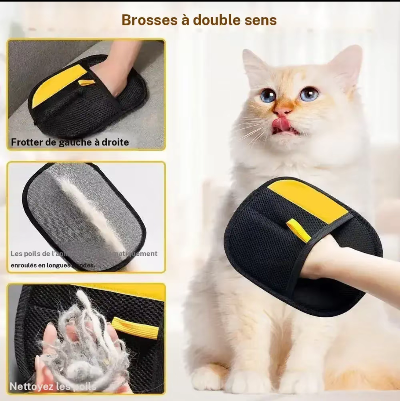 Gants anti-poil
