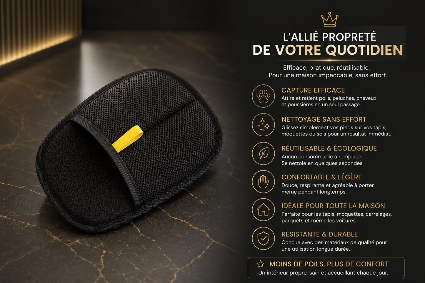 Gants anti-poil